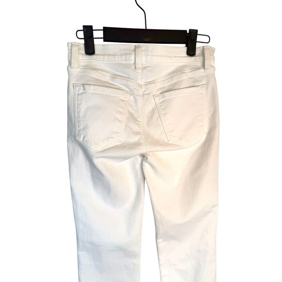 J Brand Selena Size 24 White Cropped Jeans With Lace Hem - Picture 10 of 16